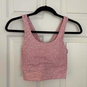 Buffbunny Rosa bra in pink salt bossy print, size M